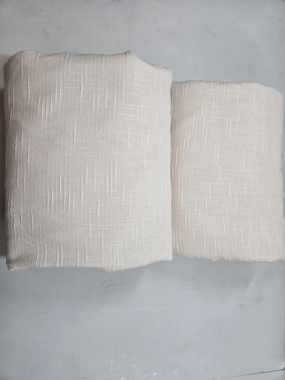 NWOT QUINCE Set Of 2 48x96 Cotton Slub Room Darkening Curtains Natural 1098